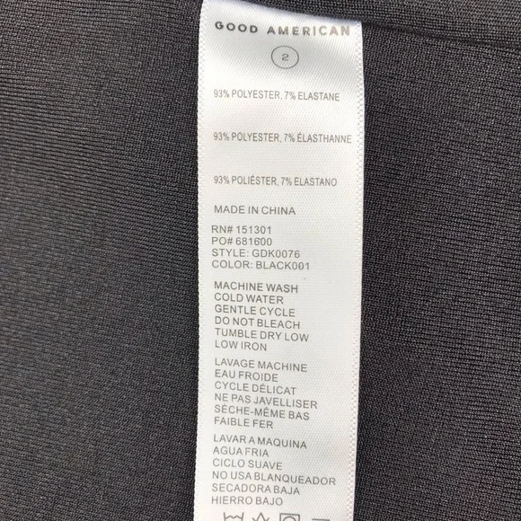 Good American Shimmer Long Sleeve Faux Wrap Dress - M - Picture 14 of 16